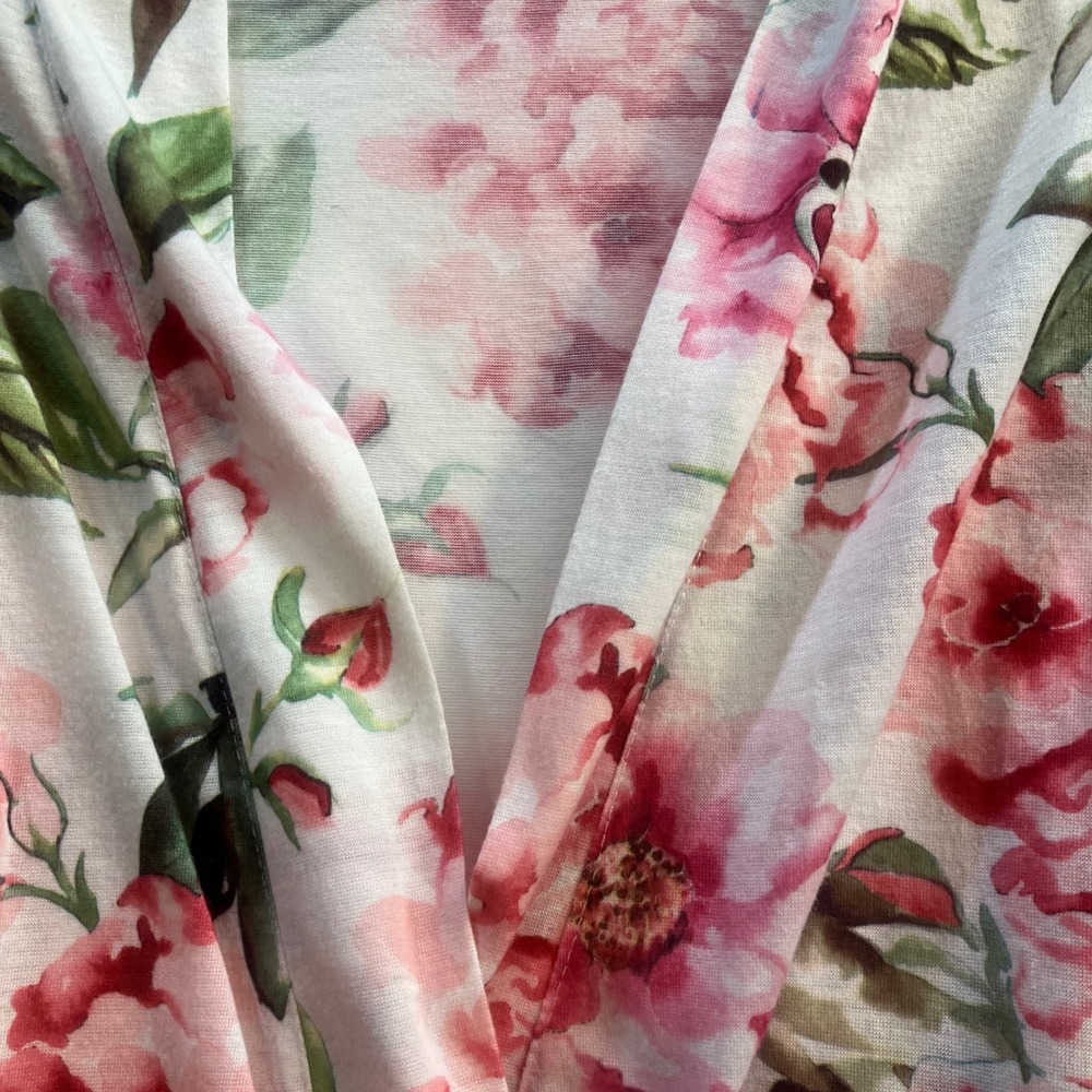 Show Me Your Mumu Brie Kimono Garden of Blooms Floral Short Robe Peony Wrap OS - Picture 8 of 8